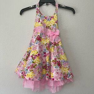 Jessica Ann Floral Halter Girl’s Dress Size 4